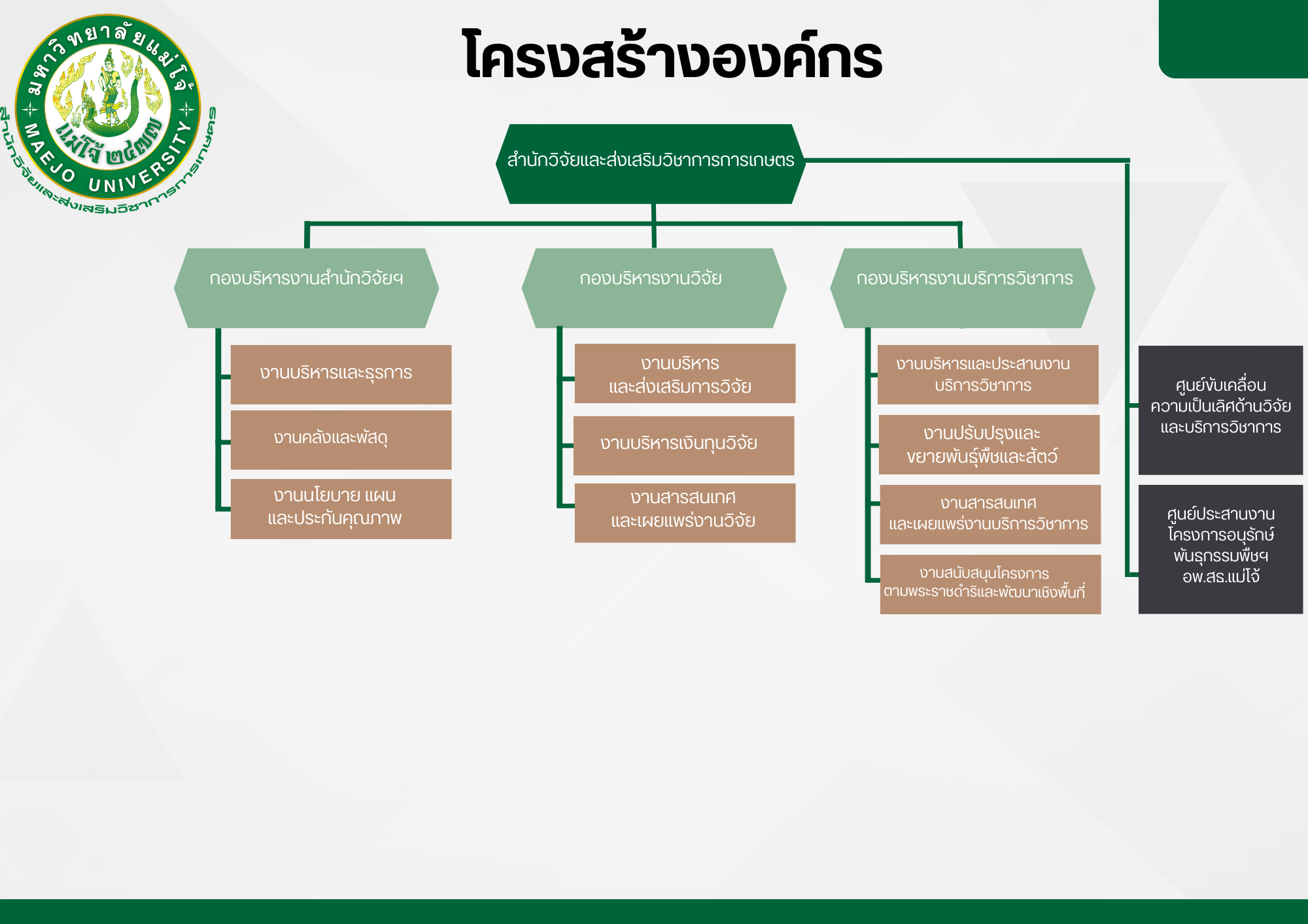 โครงสร้างองค์กรสำนักวิจัยฯ